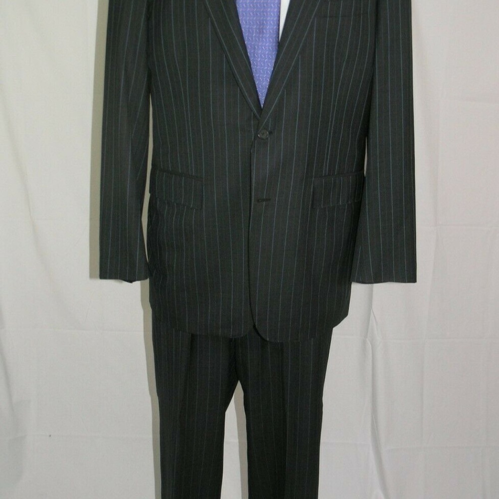 Mr. Ned Canvassed Custom Made Flat Front Dark Gra… - image 2